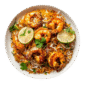 Shrimp biryani