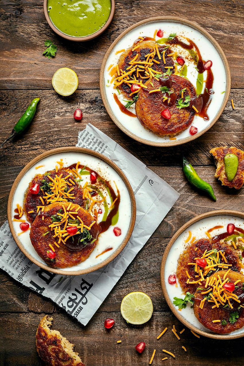 desktop wallpaper aloo tikki chaat